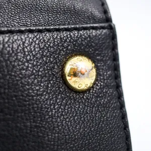 Michael Kors Hamilton‎ Satchel Women Large Black Leather Gold Padlock Tote Bag thumbnail 13