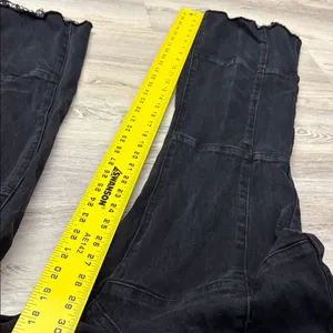 Tinseltown Black Fringe Bottom Flare Women's/Junior's Jeans Size 9 thumbnail 10
