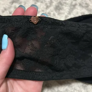 PINK black lace bandeaus bra size L thumbnail 3