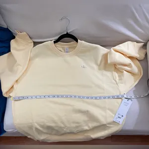 Alo Yoga NWT Accolade Crew Neck Pullover Candlelight Yellow Size L thumbnail 7