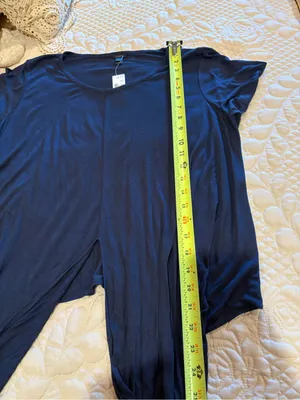 J.Crew short-sleeve tie-front knit top navy style G5714 size M NWT thumbnail 13