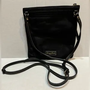 Dooney & Bourke North South Triple Zip Crossbody Purse Nylon Black Pink Duck thumbnail 4