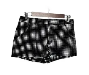 Kate Spade‎ Saturday Gingham Trouser Shorts Size 0 Black White Check thumbnail 1