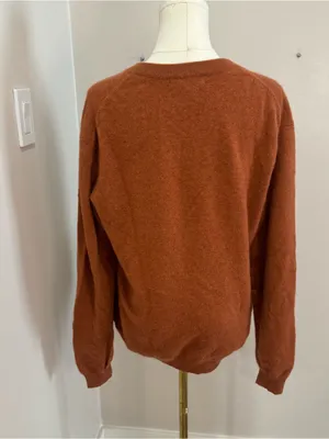Turnbury brand Orange 100%‎ cashmere sweater thumbnail 4