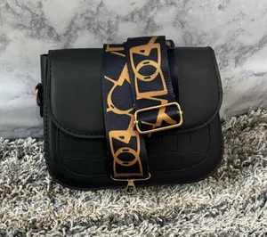 Black Croc-Embossed Handbag with Gold Handle & Crossbody Strap thumbnail 1