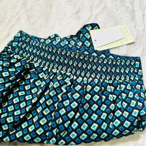 Band of Gypsies Colette Teal Geometric Mini Skirt Size M Cottagecore thumbnail 7