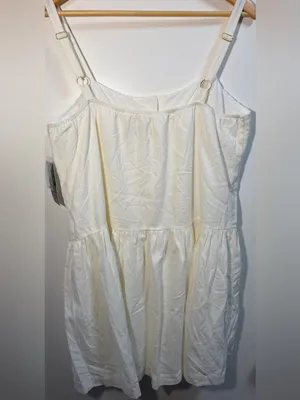 Taylor Mini Dress NWT Size 14 Eggshell White Linen Blend $98 thumbnail 7