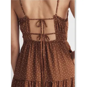 Madewell Sophia Cami Tiered Midi Dress Brown Polka Dot Sepia Size 2 Size (XS) thumbnail 5