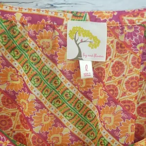 NWOT Anthropologie Fig and flower bohemian top Lg thumbnail 7