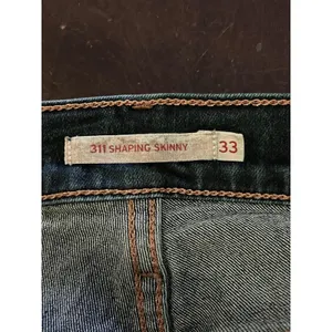 Levis 311 Shaping Skinny Jeans Womens W33 L32 Dark Blue Mid Rise Stretch Denim thumbnail 8