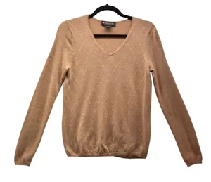 Brooks Brothers‎ Italian Cashmere Sweater Tan Medium thumbnail 1