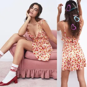 For Love And Lemons Painterly Floral Mini Dress Size Small thumbnail 2
