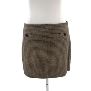 NWT Madewell Wool-Blend Mini‎ Skirt in Check Parton Check Sz 4 thumbnail 6