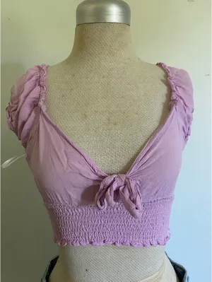 SheIn Purple/Pink Crop Top thumbnail 1