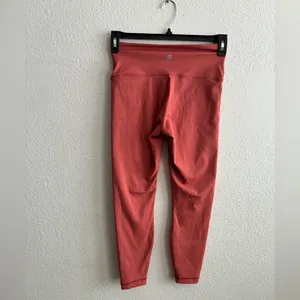 💥90 Degree By Reflex Ankle Length High Waist Power Flex Leggings Rust/Mauve M thumbnail 4