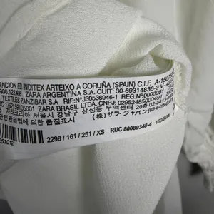 Zara White Smocked Neck‎ Long Sleeve Blouse Cottagecore Coquette Size XS thumbnail 8