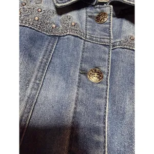 Premium Denim Christopher & Banks Women Small‎ Rhinestone Sleeveless Denim Vest thumbnail 8