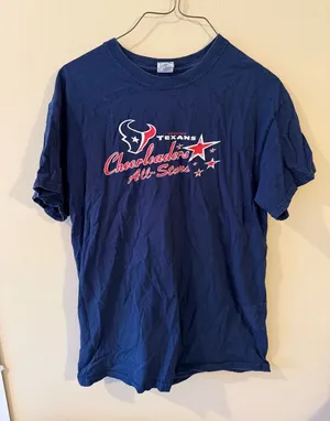 Vintage Navy Texans Cheerleaders All-Stars T-Shirt thumbnail 1