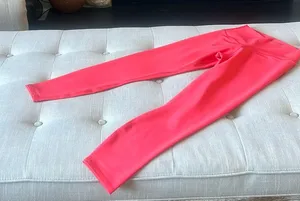 ALO Neon Orange Workout Leggings Size Small thumbnail 1