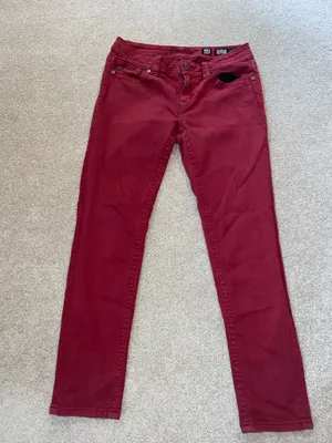 Miss Me Mid-Rise Skinny Jeans Red 29 x 28 thumbnail 1
