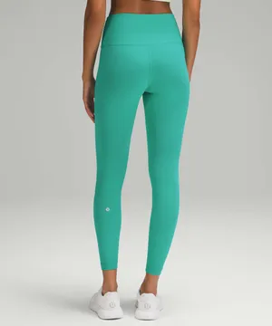 Lululemon Wunder Train Teal Green High-Rise Crop Athletic Leggings Size 6 thumbnail 2