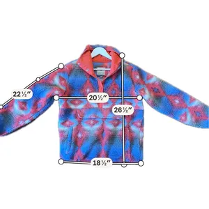 Billabong switchback Aztec print Sherpa fleece pullover size M thumbnail 9