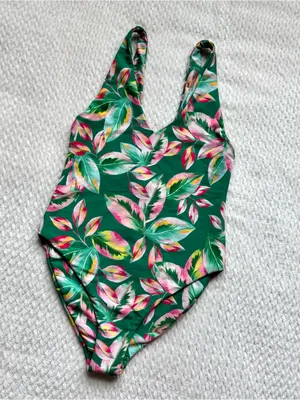 Skatie Amanda One Piece Swimsuit S Green Tortuga Tropical Colorful Beach thumbnail 3