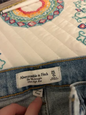 Abercrombie & Fitch Light Wash Distressed Jeans thumbnail 2