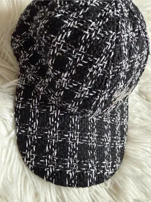 Karl Lagerfeld tweed cap thumbnail 3