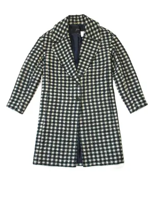 NWT J.Crew Oversized Topcoat in Ivory Black Green Check Tweed Wool Coat 0 $375 thumbnail 4