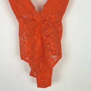 NWT We are HAH Comin' In HAHt Lace Bodysuit Burnt Orange Size XS NEW thumbnail 5