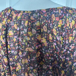 Anthropologie Womens Size-S Bohemian Floral Pauline Balloon Sleeve‎ Blouse thumbnail 5