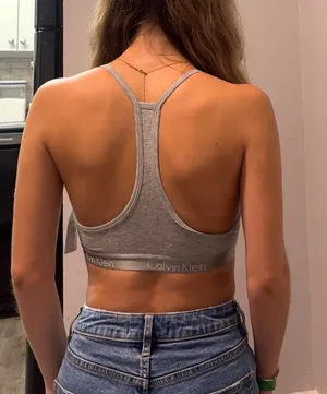 Calvin Klein Gray Racerback Bra thumbnail 4