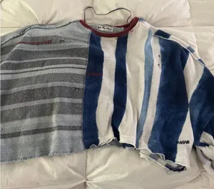 rare free people crop terry cloth shirt thumbnail 1