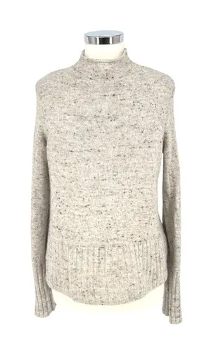 Madewell Donegal Inland Mock Neck Sweater coziest Yarn Speckled Cream Size Large thumbnail 1