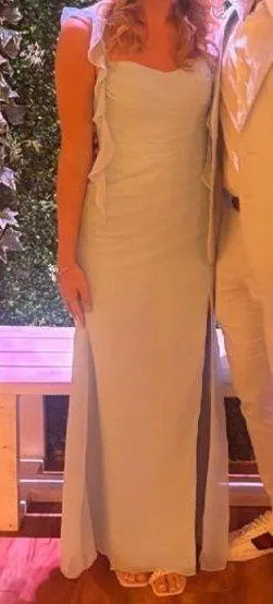 Azazie Light Blue Maxi Dress thumbnail 1