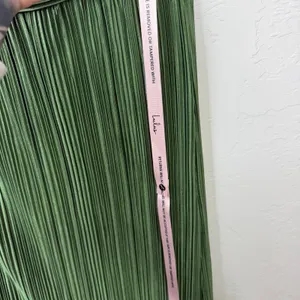NEW Lulus Poised Performance Olive Green Plisse One-Shoulder Maxi Dress Large thumbnail 9