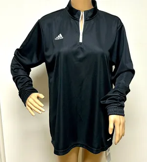 NWT Adidas Aeroready Black 1/4 Zip Long Sleeve Pullover Shirt size XL thumbnail 1