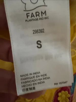 Farm Rio Boho Floral Dream Yellow Smocked Midi Dress - Sz Small thumbnail 15