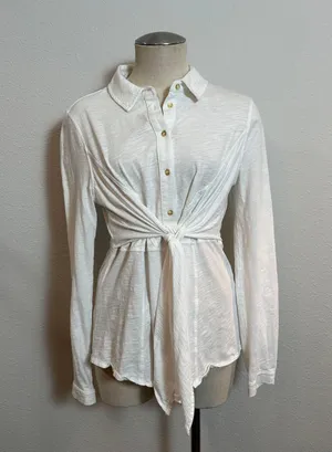 Anthropologie Maeve Claudette Front Tie Top thumbnail 1