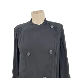 Aritzia‎ Babaton Hamelin Jacket Crepe Draped Button Drawstring Black Size XS thumbnail 5