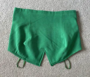 Maeve by Anthropologie Corset Style Crop Top Strapless Green Women's Size Large thumbnail 1