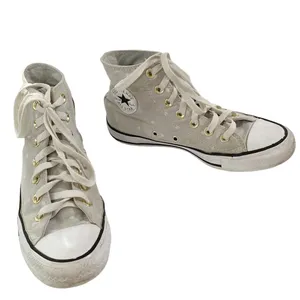 Converse All Star high top beige polka dot sneakers size 6 thumbnail 2