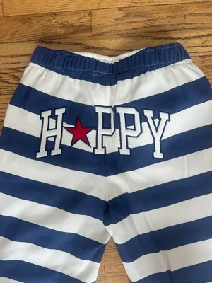 🩵 Happy Camp3r Indigo Stripe Sweatpants 🩵 BRAND NEW thumbnail 2