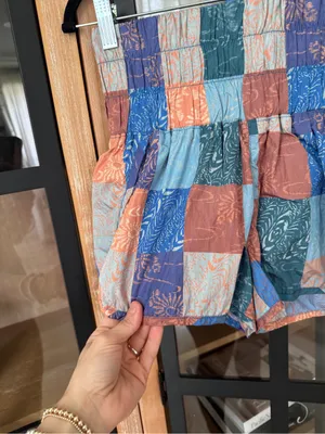 FP Movement patchwork shorts the way home high rise waisted colorful boho preppy thumbnail 4