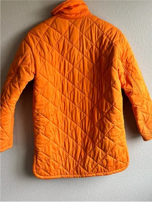Quilted Orange Long Jacket thumbnail 5