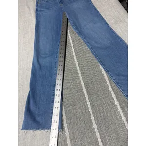 Paige Womens Size‎ 25 High Rise Slim Straight Raw Hem Blue Denim Jeans thumbnail 2