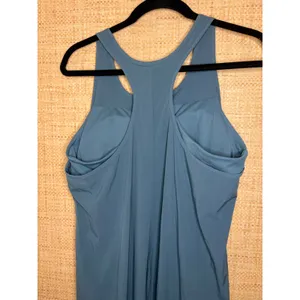 Halara Teal Blue Racerback High Low Everyday Activity Dress with Shelf Bra L thumbnail 7