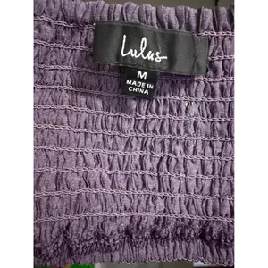 Lulus Dusty Purple Plisse‎ O-Ring Cutout Maxi Dress Womens Medium Smocked Back thumbnail 8