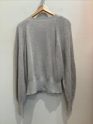 IRO Jamys Sweater Grey Cotton Cashmere Grey Knit Size Small thumbnail 5